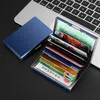 FI Aluminium Antimagnetic Card Holder Women Men Metal Credit Card Busin Card Holders Organiser Purse Wallet Q4SR#