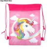 Drawstring Bag Unicorn/Dinosaur/Mermaid/Football/Kerstthema Dubbele touw Carto BACKACK Girls Travel Storage Pakket B5BC#