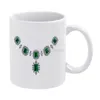 Mugs Grand Vladimir i wisiorek biały kubek Ceramiczny Diamond Bling Liz Taylor Burton Rosyjski szmaragd Gre