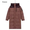 Vestes d'hommes femmes brodées 700 hiver veste thermique manteau pour femmes % 90 vers le bas visage TNT classique longs couples