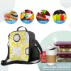 Sunfrs Abstract Floral Isolated Lunch Box Portable Lunch Bag med justerbar axelrem Återanvändbar kylare Tygväska P1R2#