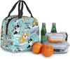 sacs à lunch chiens mignons corgi sacs pour animaux de compagnie pour animaux de compagnie pour animaux de compagnie durable sac à lunch blanc géométrie réutilisable sacs à lunch pour école de travail 38lu #
