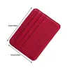 Minimalistisk plånboksbusin Bank Credit ID -korthållare för män Kvinnor Purse Ultra Thin Mini Mey Case Pu Leather Card Cover Pouch W69M#