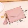 new Women Simple Wallets Leather Short Fringe pendant lychee Mey clip Wallets Slim Small Wallet Hasp o9rC#