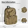 Zaino Fogliame tropicale Seppia Camouflage Zaini donna Ragazzi Ragazze Bookbag Borse scuola Portabilità Zaino da viaggio Borsa a tracolla