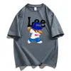 Diseñador Lee Tree Camisetas Carta en el pecho Estampado laminado Manga corta High Street Camiseta informal holgada de gran tamaño Tops 100% algodón puro para hombres y mujeres Talla M-6XL