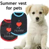 Abbigliamento per cani Amo mia mamma Maglietta estiva per animali domestici Vestiti per cuccioli Pet Cat Vest Maglietta in cotone Costumi per carlini per cani di piccola taglia