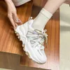 Zapatos informales Fujin 5,5 cm 2024 Air Mesh Hollow cuero genuino transpirable verano vulcanizado plataforma mujeres moda zapatillas gruesas