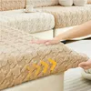 Stoelbedekkingen Houndstooth Soft Plush Sofa Cushion Elastic All-Inclusive Couch Slipcover Combinatie Matras