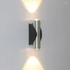 Lâmpada de parede LED luminescência criativa pequena escada de alumínio escovado corredor sala de estar cabeceira
