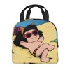 Happy Mafalda Isolated Lunch Bag For School Office Carto Anime Waterproof Cooler Thermal Bento Box Women Kids G47X#