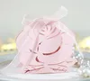 Presentförpackning 100 st laser ihålig stansad rose godislåda bröllop choklad vacker papper