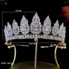 Hair Clips ASNORA 2024 Big Square Zircon Crown Bridal Wedding Tiara Jewelry Luxury Crowns For Women Birthday Headdress Accessories