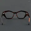 Solglasögon ramar acetat tjocka glasögon ram oregelbundna män receptbelagda optiska personliga glasögon stora ansiktskvinnor myopi läsning