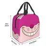 Cheshire Cat Boîte à lunch isolée pour femmes Portable Thermal Cooler Lunch Bag Travail Pique-nique Alimentaire Ctainer Sacs fourre-tout N0aT #