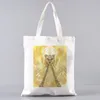 mystical Pharaoh Cat God Bastet Canvas Bag Casual Large Hand Bags for Women Ladies Shop Handbag Print Large Capacity Bag O5FK#