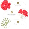 Decorative Flowers 50 Pcs Artificial Rose Bouquet Home Decor DIY Flower Adorn Branch Wedding Iron Wire Simulation Bride