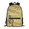 School Bags Large For Girls Cute Music Note Piano Keyboard 3D Print Kids Backpacks Children Book Bag Student Bagpack Rucksack