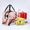 Cherry Blossom Style Sac à lunch isolé de style japonais pour femmes SAKURA FLORAL FRS COLER THERMAL LUSSIR BOX-OFFICE Voyage de pique-nique 04rm #