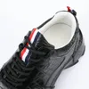 Casual Shoes Men's Alligator Bag-Soled Leather Trend med breda sulor inuti det höga