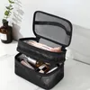 women's Transparent Mesh Ideal for Cosmetics Makeup and Toiletries Kit for Travel Sales Succ Make Up Organizer Bag D53J#