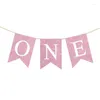 Party Decoration Boy Girl First Birthday Favors One Year Old Baby High Chair Flag Banner Po Props Supplie Commemoration Day