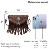 Celela Original Design Women's Handbag Luxury Western Purses Fringe Bag Pouch Shoulder Bag Pu Leather Purse Turquoise Tote Bag J5qe#