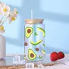 Pegatinas de ventana de fruta de dibujos animados, pegatina de transferencia UV DTF para envolturas de tazas, calcomanías personalizadas impermeables, resistencia a altas temperaturas, D7983