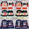 Sea Demon Team Ice Hockey Jersey Size 31 Ny Rangers 8# Embroidered Flying Man 14