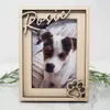 Personalized Dog Frame Dog Memorial Gift Custom Dog Picture Frame Pet Name Po Frame Free Custom Wooden Engrave Color Printing 240325