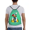 Vintage Anime Woody Woodpecker DrawString ryggsäck Kvinnor Men Gym Sport Sackpack fällbar butikspåse säck K4GI#