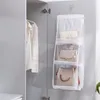 Storage Boxes 6 Pockets Foldable Hanging Bag Type Behind The Door Fabric Dustproof Household Closet Rack