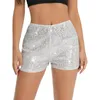 Shorts pour femmes taille haute paillettes manches courtes costumes de jogging pour femmes ensemble femmes garçon pyjama tenue de motard