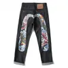 Y2k jeans américain rétro hip hop mode imprimé jeans mâle Harajuku punk gothique pantalon large couple décontracté droit street wear 240318