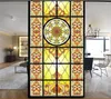 Window Stickers Privacy Windows Film Dekorativ kyrklig stil Stained Glass Inget lim Static Cling Frosted 38