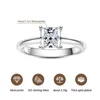 Cluster Rings Felice 1,2CT Princess Cut d Color Moissanite förlovningsring för kvinnor 925 Sterling Silver GRA Cer Lab Created Diamond