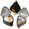 mini triangulär insulati väska aluminium folie termisk kylare lunch tote student ris boll väska lunchlåda bento lunch bär väskor s87q#