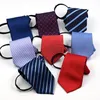 Party Men's Tie Christmas Neck Lazy Free Stripe 48*8cm For Zipper Wedding 66 Father's Day Necktie Gift Colors T Fedex Esldl