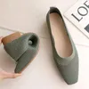 Scarpe casual Punta quadrata da donna Primavera/estate 2024 Suola morbida traspirante intrecciata con bocca superficiale Confortevole