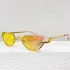 24SS Printemps Nouvelles Femmes Designer Cat Eye Lunettes de Soleil GG1603S Mode Rose avec Logo Lentille Or Creux Métal Cadre UV400 Lunettes de Soleil De Luxe Femmes Petit Cadre Lunettes