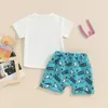 Clothing Sets Toddler Baby Boy Western Clothes Summer Cowboy T-shirt And Shorts Set Casual Short Sleeve Outfit 2 Piece