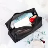 1 stücke frauen Kosmetik Taschen Reise Neceser Schwarz Kulturbeutel Transparent Make-Up Organizer Flügel Tasche Kleine Große Make-Up Tasche 70GX #