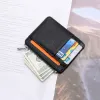 Man Prustes Ultra-Shin Zipper Mini Busin Bank Credit Card Wallet Black Women Small Coin Cark Cover Cardholder Bags C5YH＃