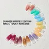 20 couleurs Pat Peinture Gel Vernis À Ongles Ensemble Avec Éponge Dégradé Semi Permanent Soak Off UV LED Nail Art Gel Vernis Pour Ongles 240318