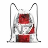 Mass Effect N7 Emblem Splatter DrawString ryggsäck Sport Gym Sackpack Portable Alliance Militär Video Game Training Bag Sack A0to#