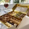 Cadeaupapier 5 stuks goud wit dessertverpakking soesjes Zwitserse roltaart gunst met doorzichtig venster verjaardagsfeestje koekjesdecoratie