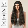 Wigs EASIHAIR Long Headband Synthetic Wigs Brown Black Mixed Red Brown Curly Wavy Wig for Afro Women Daily Cosplay Use Heat Resistant