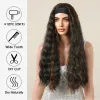 Peruki Easihair Long Headband Syntetyczne peruki Brązowe czarne mieszane czerwone brązowe, kręcone faly peruka dla kobiet afro codziennie cosplay Użyj odporności na ciepło