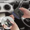 Titular do cartão Caso de alumínio Mey Anti-Theft Carb Fiber Metal Card Holder para homens Badge Holder Card Wallet 053D #