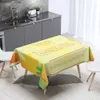 Bordsduk Fall Thanksgiving Pumpkin Maple Leaf Rectangle TablecoLty Kitchen Table Decor Waterproof Table Covers Holiday Party Decorations Y240401